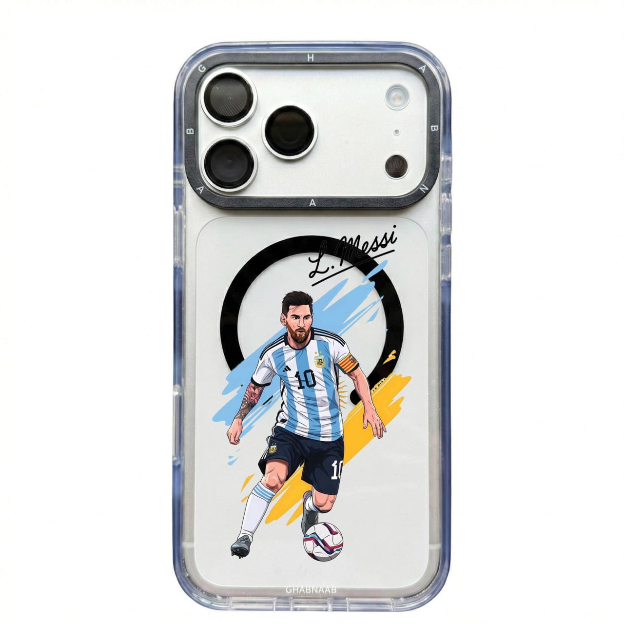 قاب لیونل مسی Lionel Messi با مگ سیف قاب ناب ghabnaab آیفون